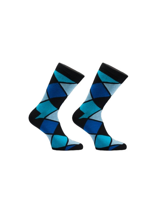 Kal-tsa Men's Patterned Socks BLUE