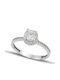 Themelidis Jewels Μονόπετρο από Λευκόχρυσο 14K με Ζιργκόν