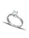 Themelidis Jewels Einzelstein aus Weißgold 18K mit Diamant