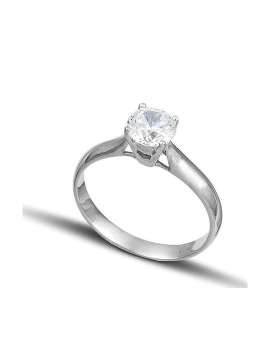 Themelidis Jewels Единичен камък от Бяло злато 18K с Диамант