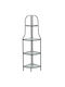 Shelf Wall Black Velvet-Black Metal 130x42x28cm