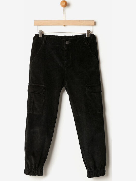 Kids' Cargo Corduroy Pants Black