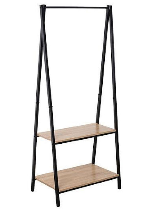 Liberta Maison Free Κρεμάστρα Δαπέδου από Ξύλο Λευκή 64x40x150cm