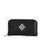 Large Women's Wallet Coins Black