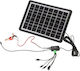Solarbatterieladegerät 15W mit USB-Ausgang (Autobatterien / Tragbare Geräte)