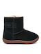 Keelan Ii Suede Kids Boots with Velcro Black
