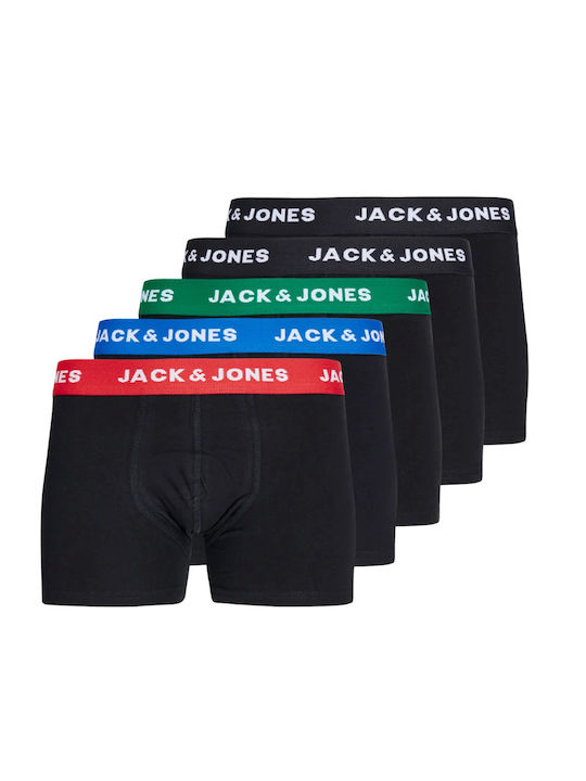 Jack & Jones Σετ Παιδικά Μποξεράκια Μαύρα 5τμχ