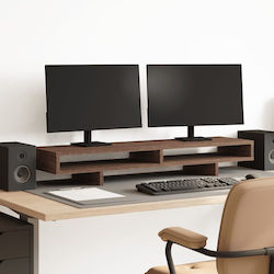 vidaXL Schreibtisch Halterung für 2 Monitore Br...