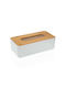 Versa Θήκη για Χαρτομάντηλα Ξύλινη Λευκή 26.1x13.1x8.6cm 21890189