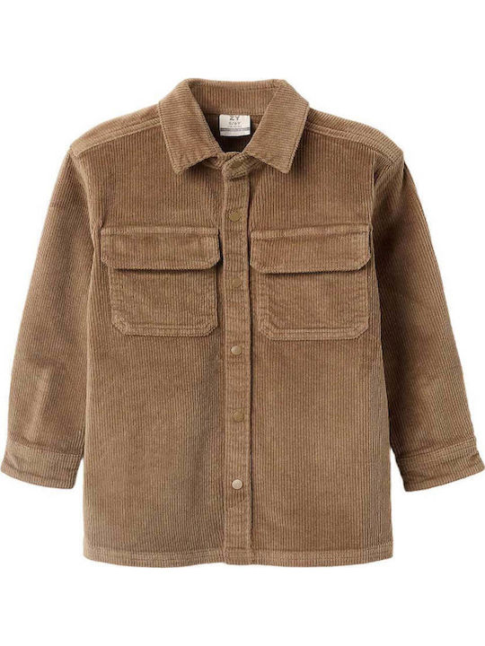 Kids Shirt Long Sleeve Camel