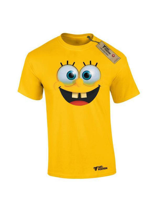 Men's Cotton T-shirt Takeposition Bob Happy Fac...