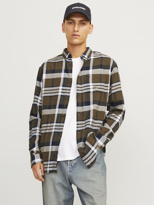 Jack & Jones Long-sleeved Cotton Shirt Checked ...