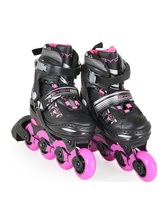 Byox Dazzle Inline Αυξομειούμενα Rollers Ροζ Παιδικά
