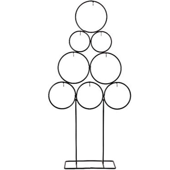 Atmosphera Christmas Decorative Tree Metal Black Circles