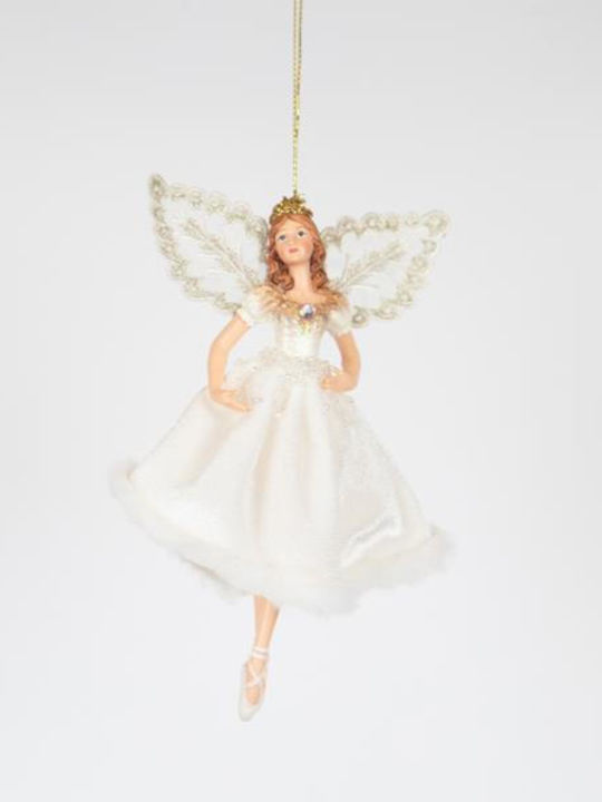 Eurolamp Коледна Фигура Fairy Бяла 8x8x3см.