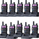 UV-5R Walkie Talkie 8W με Μονόχρωμη Οθόνη Σετ 10τμχ
