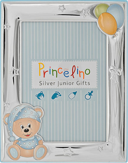 Themelidis Jewels Kinder Fotorahmen Silber Blau 9x13cm
