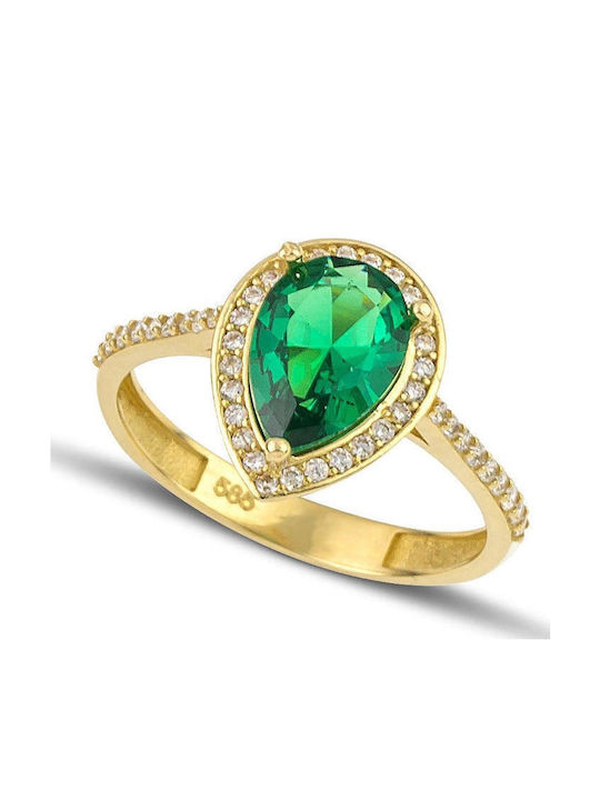 Themelidis Jewels Γυναικείο Δαχτυλίδι με Ζιργκόν από Χρυσό 14Κ