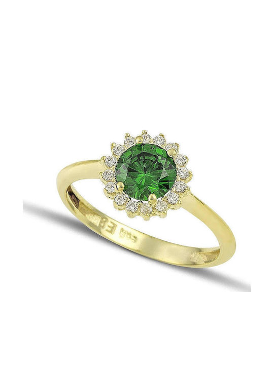 Themelidis Jewels Γυναικείο Δαχτυλίδι με Ζιργκόν από Χρυσό 14Κ