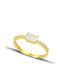 Themelidis Jewels Γυναικείο Δαχτυλίδι με Ζιργκόν από Χρυσό 14Κ