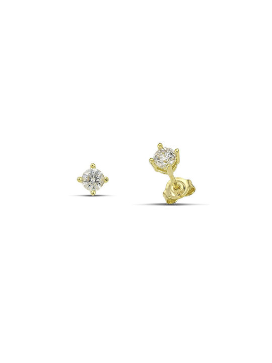 Themelidis Jewels Σκουλαρίκια από Χρυσό 14Κ με Πέτρες