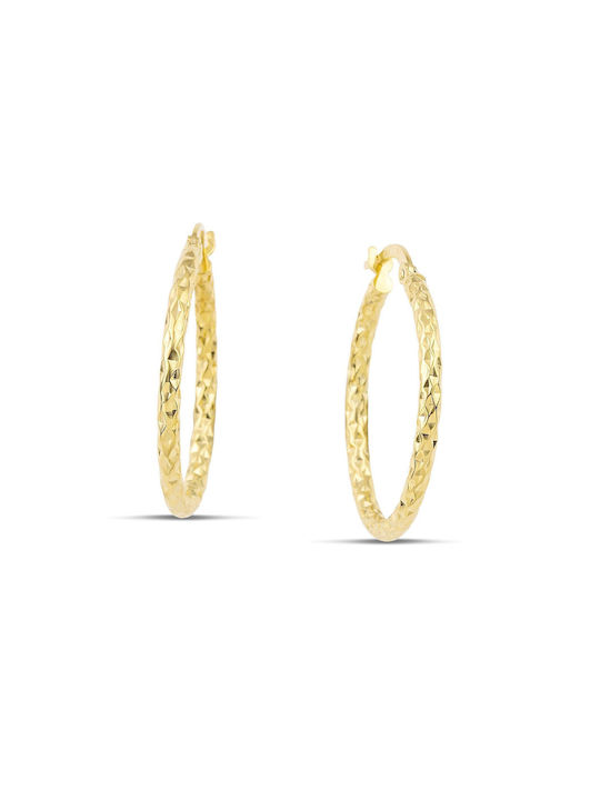 Themelidis Jewels Σκουλαρίκια Κρίκοι από Χρυσό 14Κ