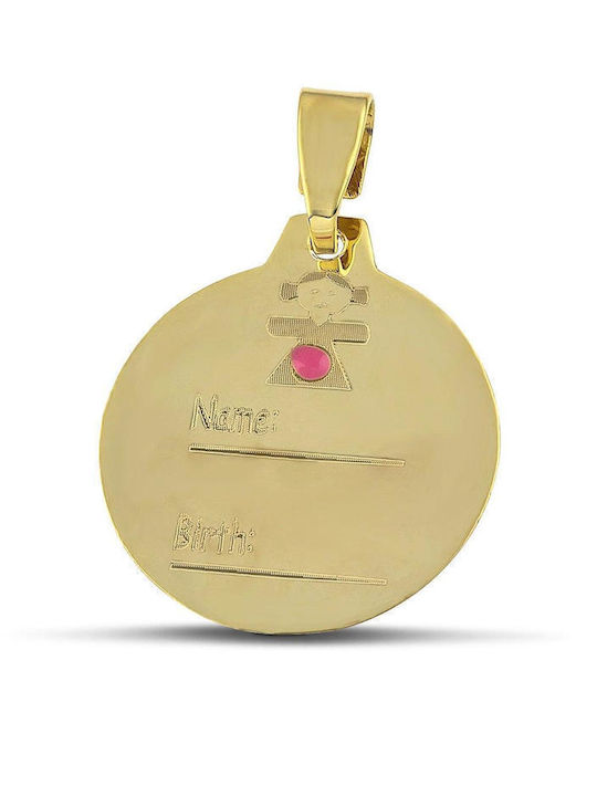 Themelidis Jewels Kids Pendant Family Girl in 14K Gold