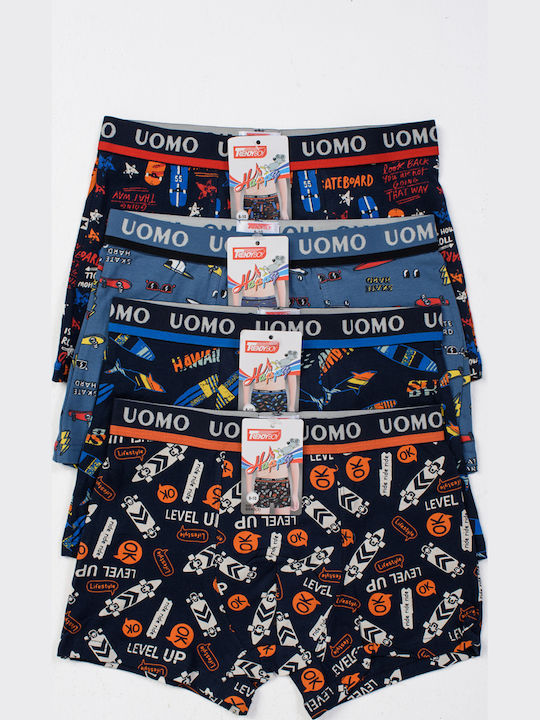 Uomo Set Kinder-Boxershorts Multicolor 4Stück