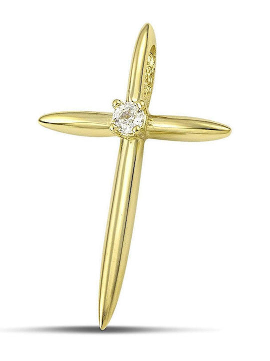 Themelidis Jewels Γυναικείος Χρυσός Σταυρός 14Κ χωρίς Αλυσίδα