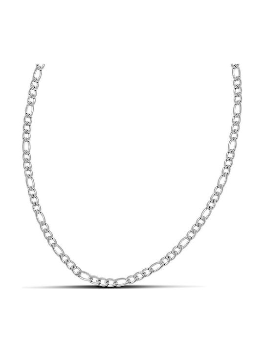 Themelidis Jewels Chain Neck made of Steel Thin Thickness 3.5mm and Length 45cm