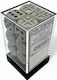 Set of 12 Opaque 16mm Pipped D6 Dark Grey Black...