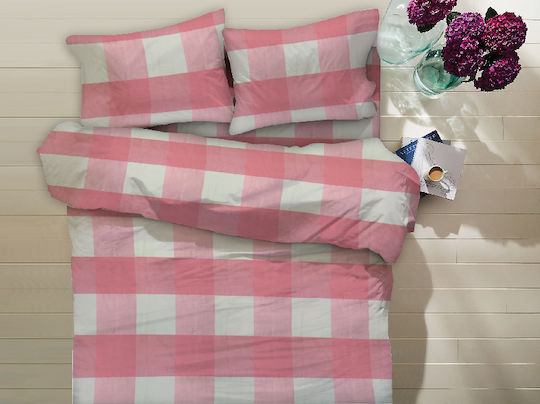 Isadore Lorraine Set Super dublu 4buc 235x265cm Plaid Pink Isadore Lorraine Set Super dublu 4buc 235x265cm Plaid Pink