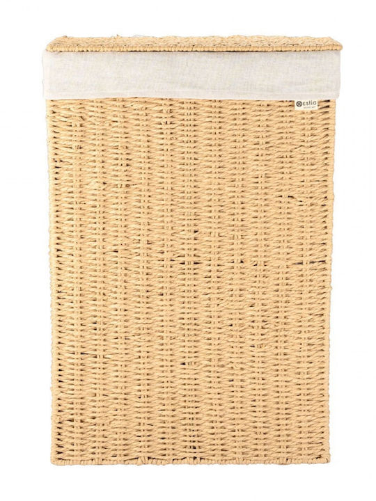 Estia Laundry Basket Wicker with Cap 38x22x55cm