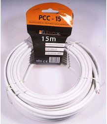 Tv Antenna Coaxial Cable Libox Rg6u 15 M White