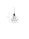 Pakketo Jabrey Pendant Light Black with Socket E27 20.5x20.5x25cm