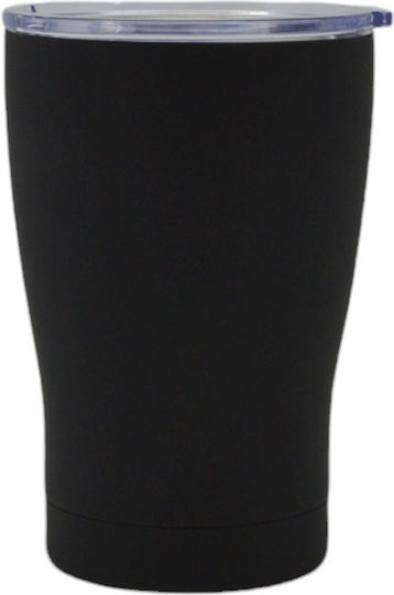 Ποτηρι Θερμος Ανοξειδωτο Μαυρο Ματ Soft Touch 370ml Ankor