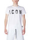 Icon T-shirt Bărbătesc cu Mânecă Scurtă Alb