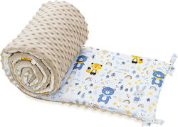 Maboo Minky Bears And Friends Crib Bumpers Classic Inside White/Beige 30x180cm
