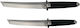 Set Zwei Jagdmesser Ideallstore Edelstahl Silber 36 cm Inklusive Scheide