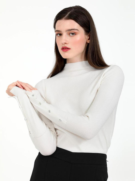 Doca Women's Sweater Turtleneck White