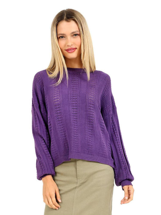 Doca Damen Pullover Purple