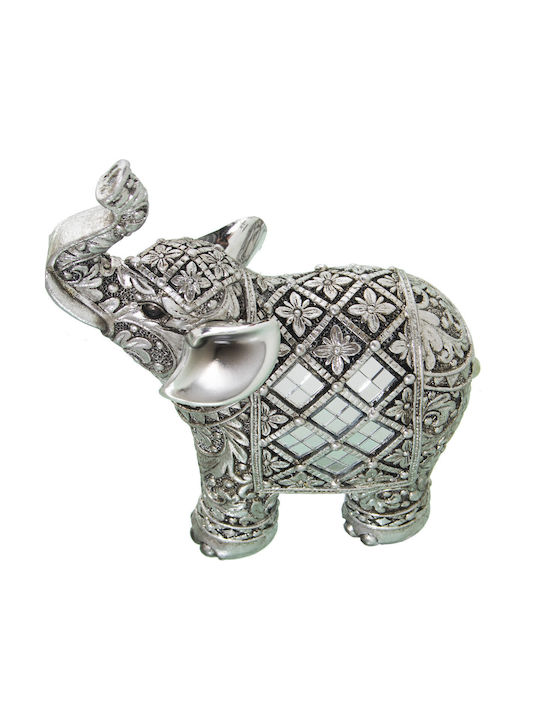 Decorative Figure Alexandra House Living Silver Acrylic Plastic Melamine Elephant 11 X 6 X 16 Cm