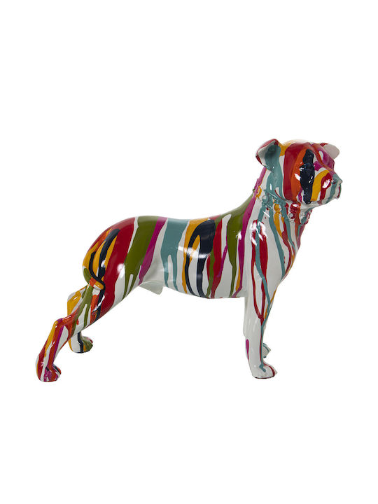 Dekorative Figur Alexandra House Living Mehrfarbiger Plastik-Hund Malerei 13 x 29 x 26 cm