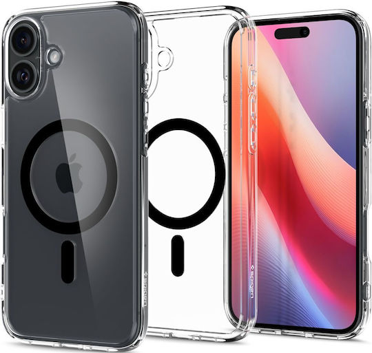 Spigen Ultra Hybrid MagFit Back Cover Plastic / Silicone 2mm Black (iPhone 16)