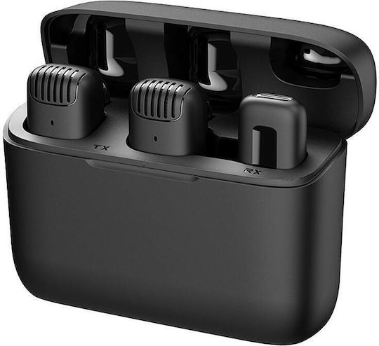 Apexel APL-MIC008 Σετ Ασύρματο Μικρόφωνο Clip On για Φωνητικά