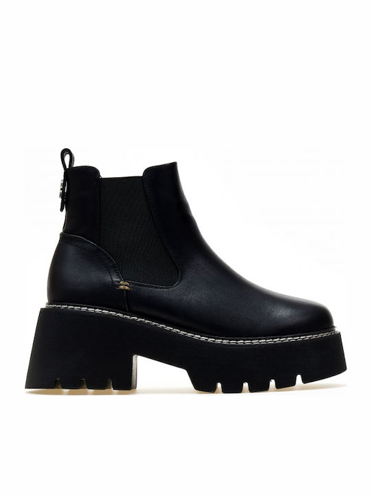 Women's Chelsea Boots with Medium Heel Black