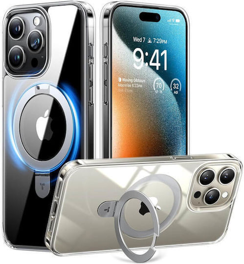 Torras Ostand Umschlag Rückseite Silikon Transparent (iPhone 17 Pro / iPhone 16 Pro)