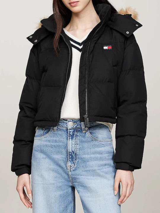Tommy Hilfiger ALASKA Kurz Damen Puffer Jacke für Winter Black