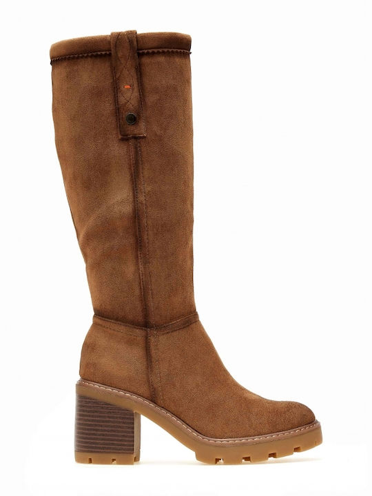 Refresh Suede Women's Boots with Zipper Camel