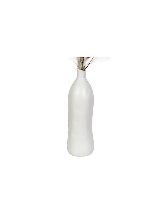 Romimex Decorative Vase White 14x14x45cm